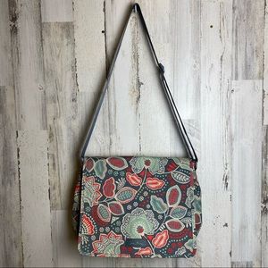 Vera Bradley | Paisley Floral Laptop Messenger Bag